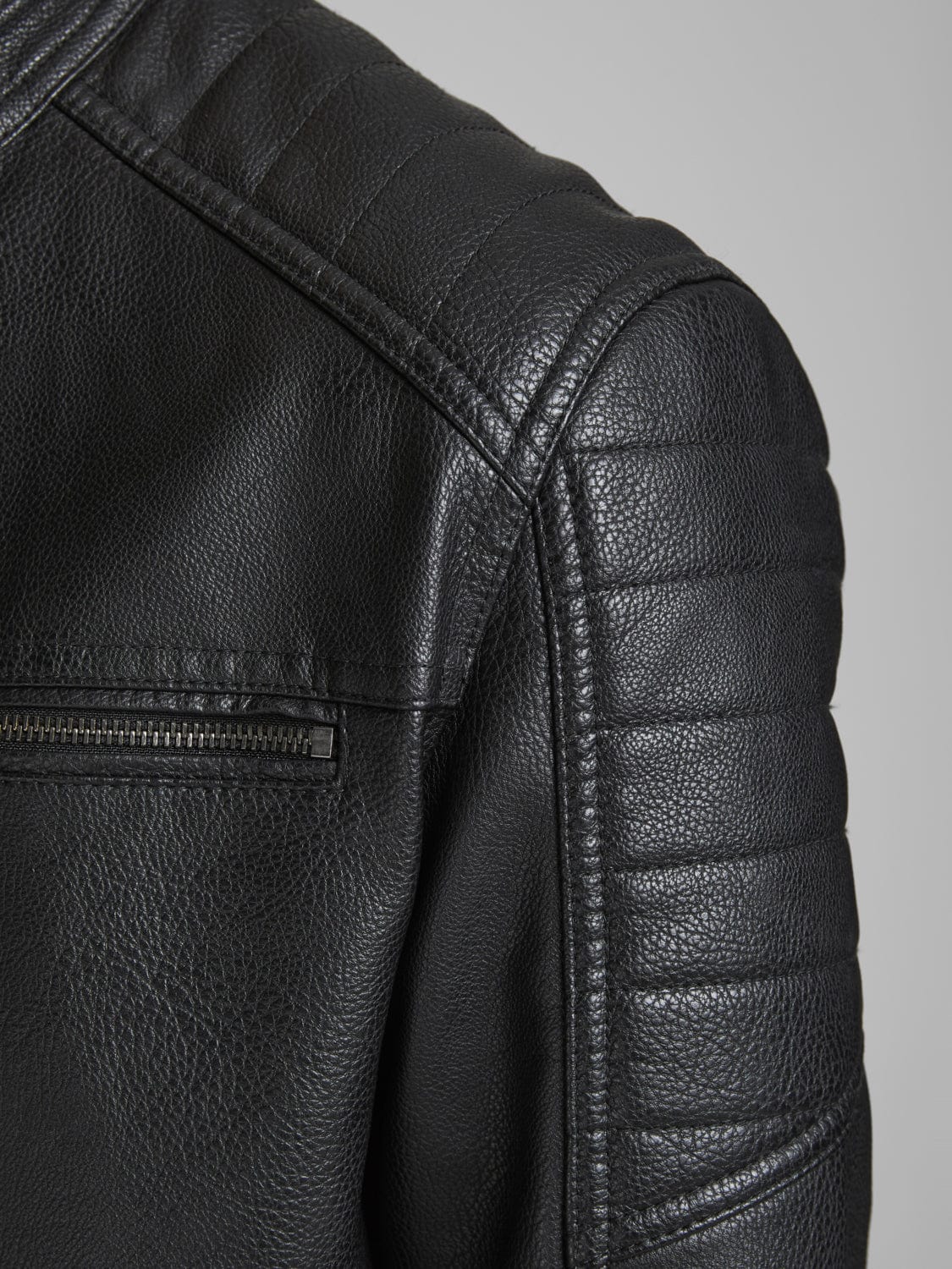 Chaqueta efecto piel negra - ROCKY