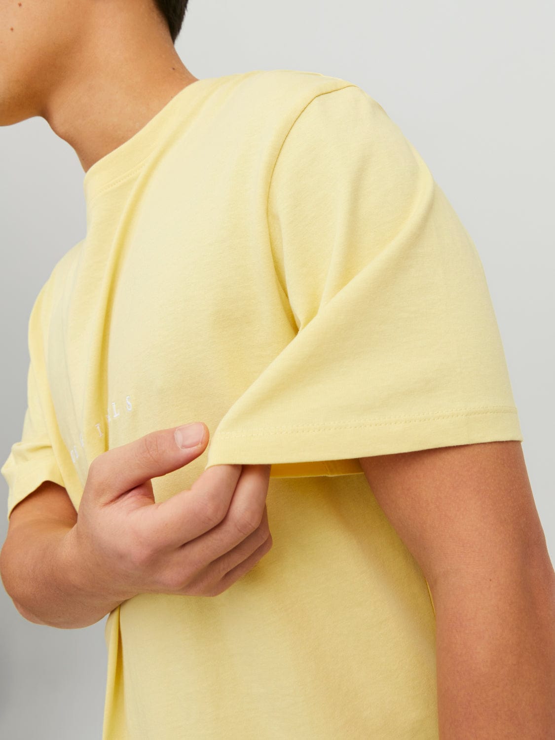 Camiseta de manga larga 100% algodón - amarillo