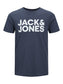 Camiseta de manga corta con logo azul oscuro -JJECORP