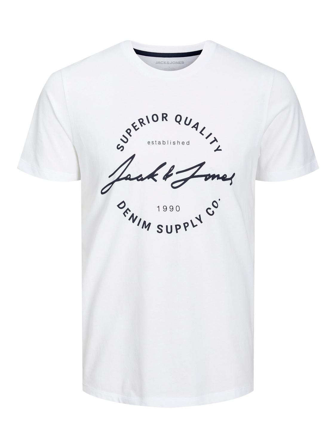 Camiseta de manga corta con logo delantero blanca - JJACE