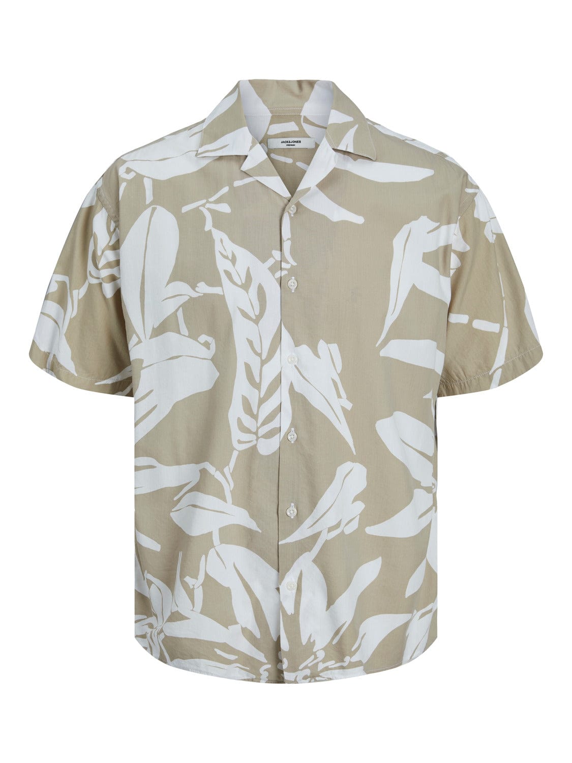Camisa de popelín estampado tropical beige - JPRBLATROPIC