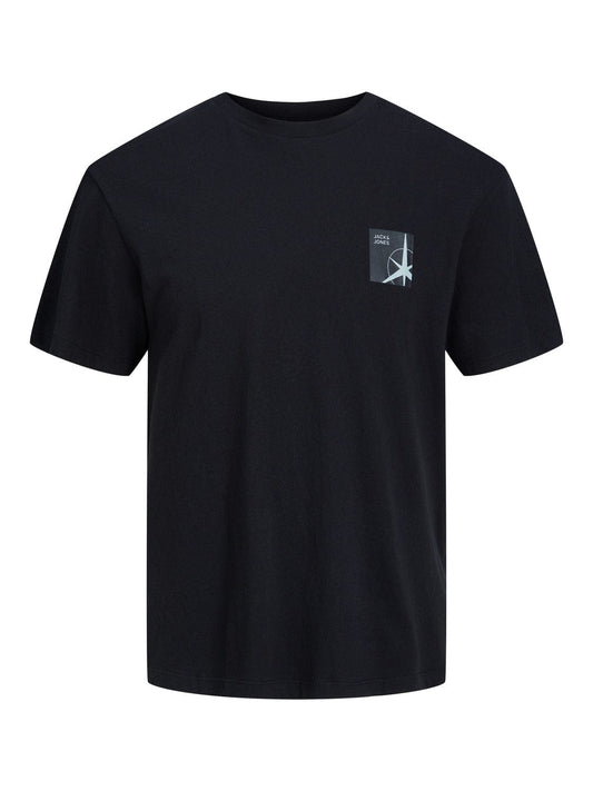 Camiseta de manga corta negra y naranja- JCOFILO