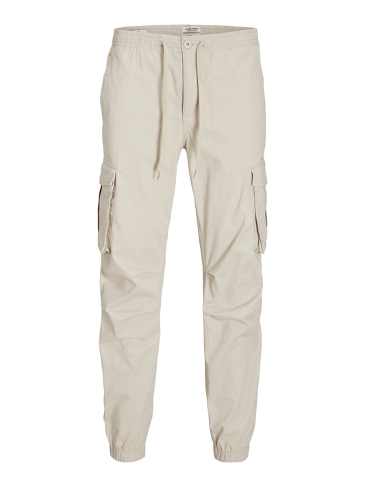 Pantalón cargo ancho beige - JPSTKANE