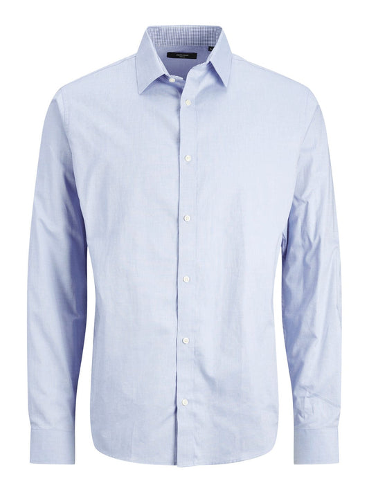 Camisa básica de manga larga azul -JPRBLABELFAST