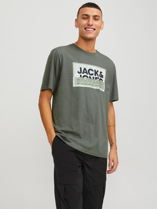 Camiseta manga corta con logo verde -JCOLOGAN