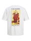 Camiseta estampado espalda JORDESTINY blanco rojo
