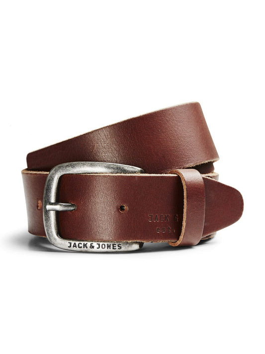 Cinturón marrón hebilla plata -JACPAUL