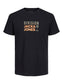 Camiseta de manga corta negra STAR