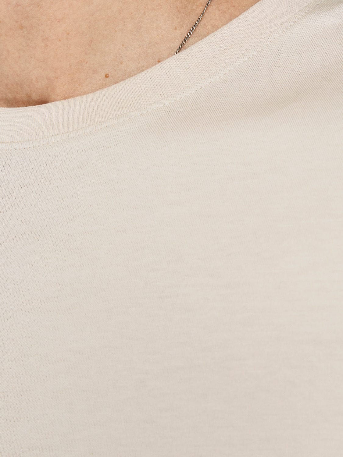 Camiseta de manga corta beige - JJEORGANIC BASIC TEE SS O-NECK NOOS