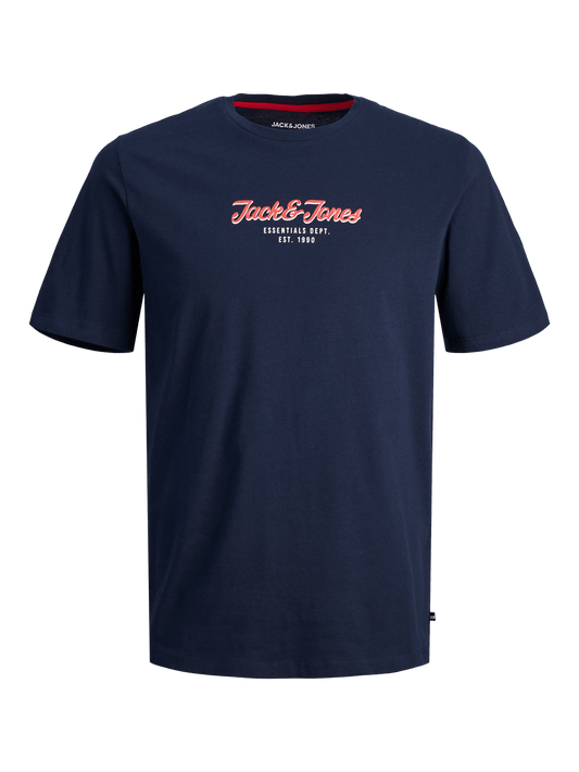 Camiseta manga corta con logo azul marino - JJHENRY