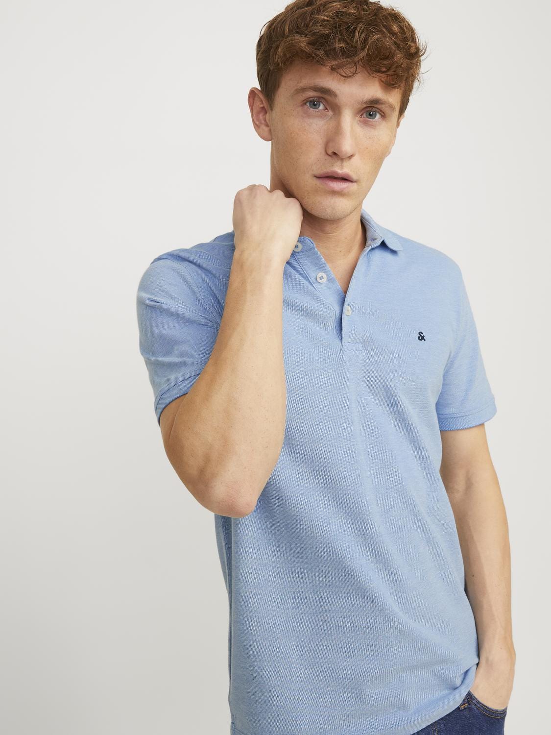 Polo punto azul - JJEPAULOS POLO SS NOOS