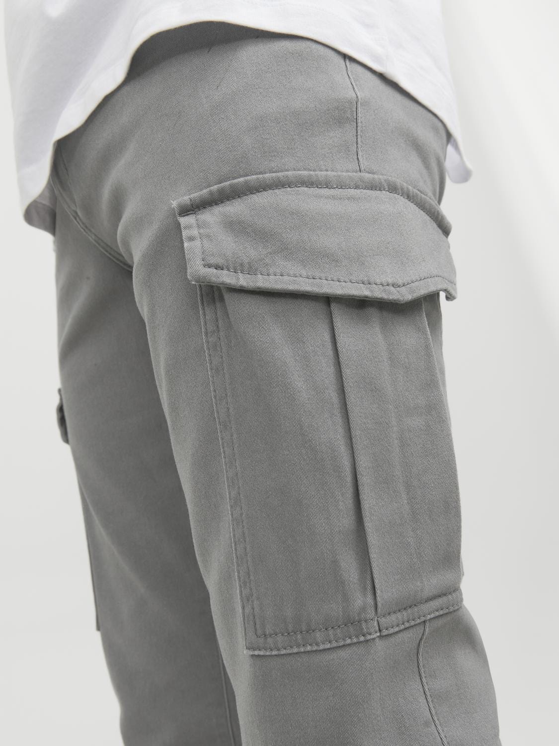 Pantalón cargo gris claro -JPSTMARCO