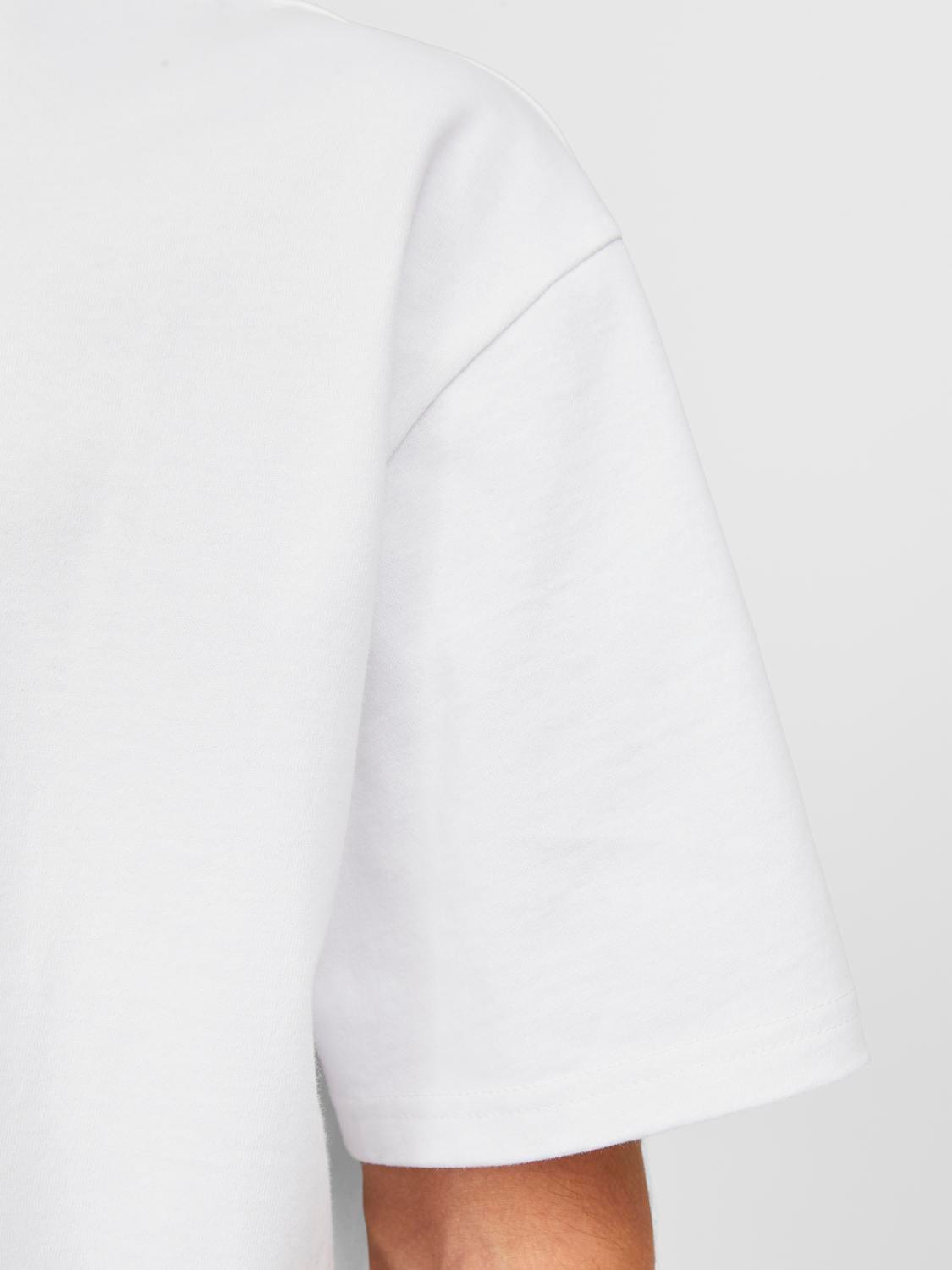 Camiseta oversize lisa blanca -JPRBLAHARVEY