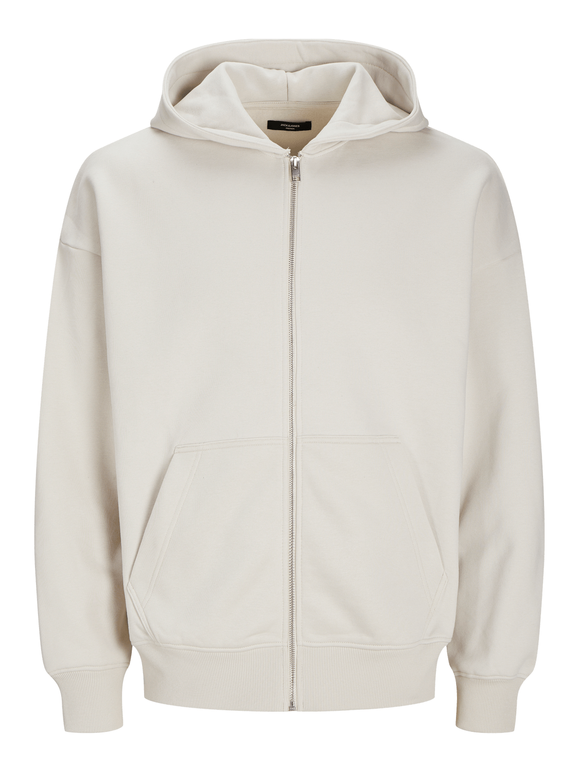 Sudadera oversize abierta con cremallera, Blanco roto  - JPRBLAHARVEY