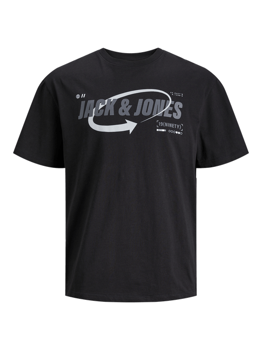 Camiseta negra con logo -JCOBLACK