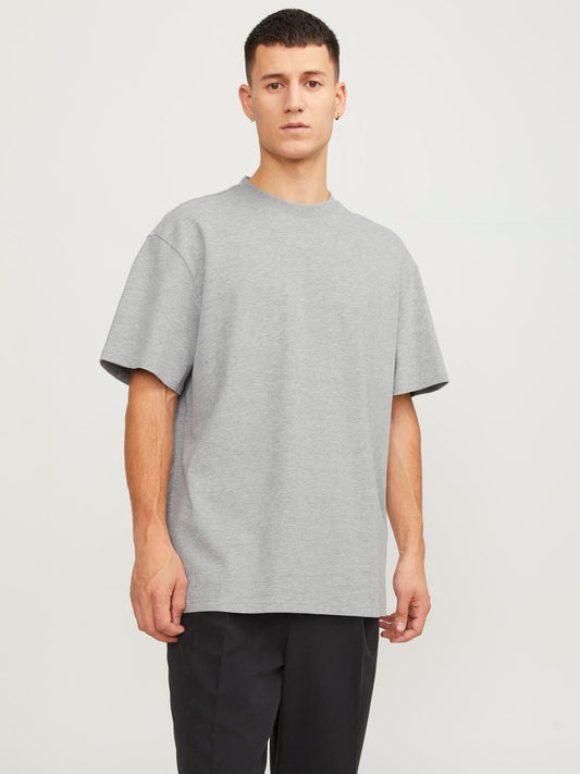 Camiseta gris básica manga corta oversize -JPRBLAHARVEY