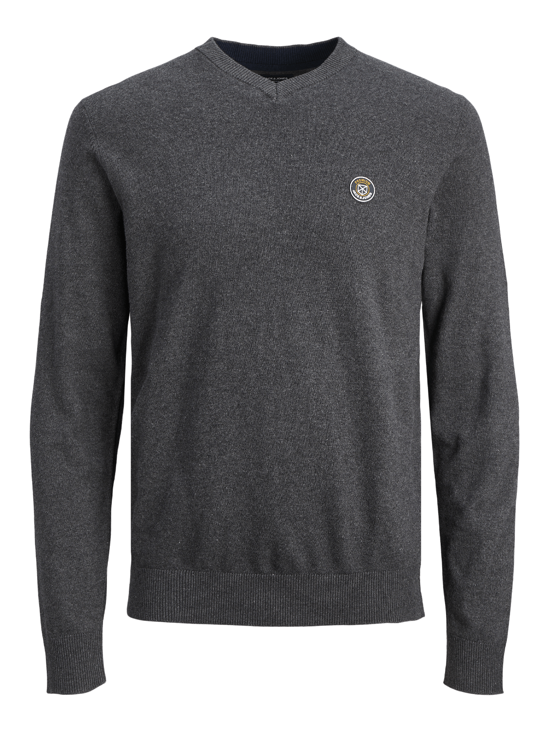 Jersey cuello de pico básico gris - JPRBLURUBBER